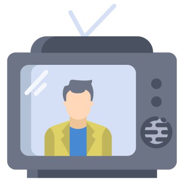 Basit vektör simgesi, TV illüstrasyonu