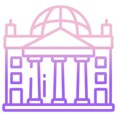 Kütüphane. Web simgesi basit illüstrasyon