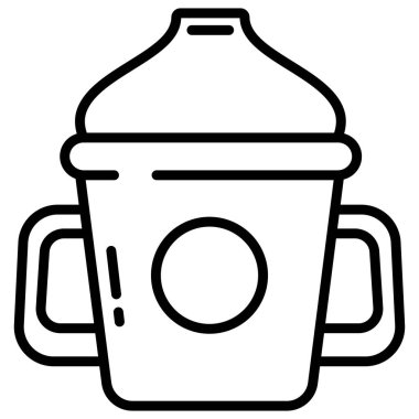 Beslenme şişesi. Web simgesi basit illüstrasyon