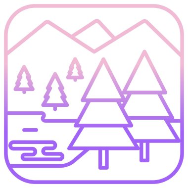 Noel ağacı simgesi vektör illüstrasyonuName