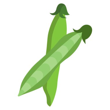 Yeşil bezelye ikonu. vektör illüstrasyonu