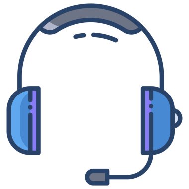 Kulaklık. Web simgesi basit illüstrasyon