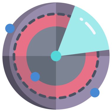 Radar. Web simgesi basit illüstrasyon 