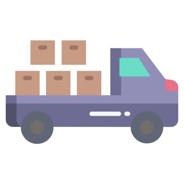 kamyon web simgesi basit illüstrasyon