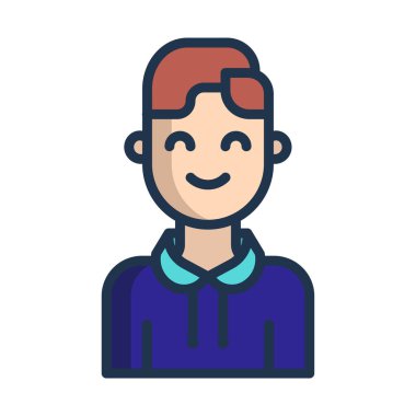 Man avatar simgesi vektör çizimi tasarımı