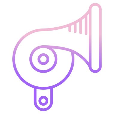 Basit vektör simgesi, hoparlör çizimi