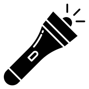 Meşale ışığı web simgesi basit vektör illüstrasyonu