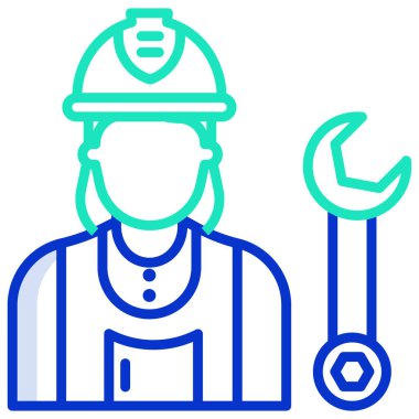 Mühendis. Web simgesi basit illüstrasyon