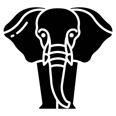 Fil ağı simgesi, vektör illüstrasyonu 