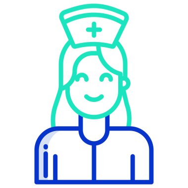 Hemşire Simgesi, Vektör Tıbbi Asistanı İllüstrasyonu