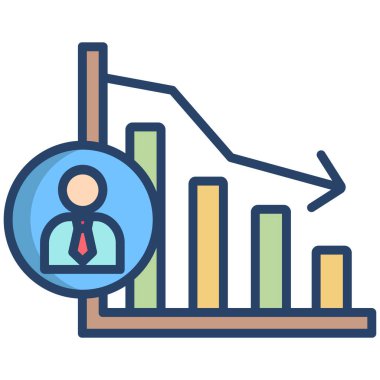 Grafik simgesinin vektör illüstrasyonu