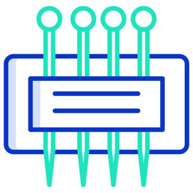 Basit düz vektör iğne çizimi