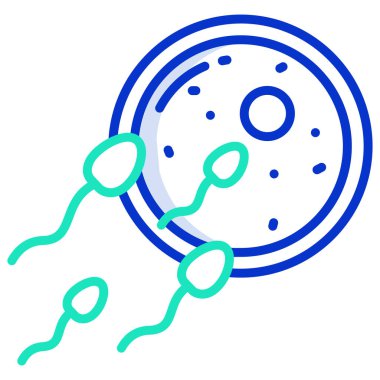 Yumurta ve sperm. Web simgesi basit tasarım