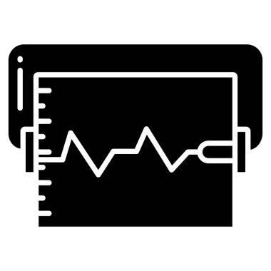 Beyaz arkaplanda basit sismometre simgesi