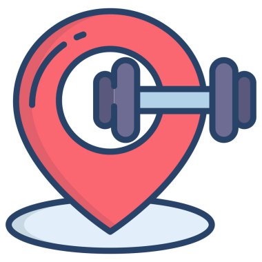 konum web simgesi, vektör illüstrasyonu 