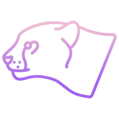 Vahşi aslan. Web simgesi basit illüstrasyon