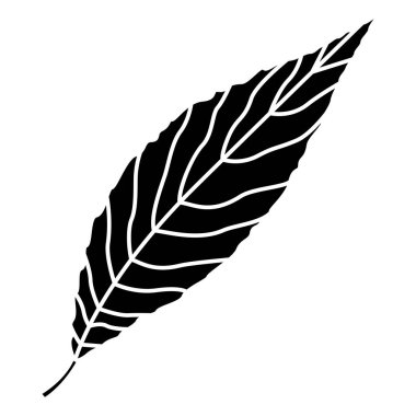 Tüy ikonu. siyah ve beyaz vektör çizimi