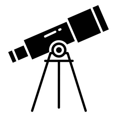 Teleskop basit simgesi, vektör çizim