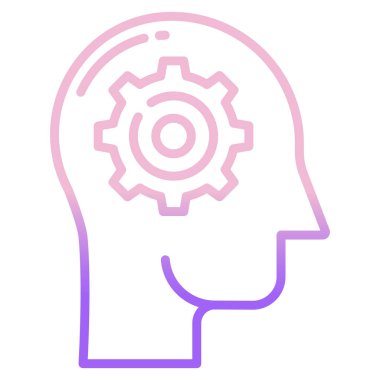 Beyin. Web simgesi basit illüstrasyon