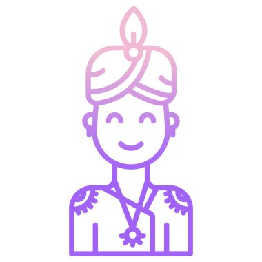 Hint adam vektör çizimi tasarımı