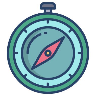 Pusula. Web simgesi basit illüstrasyon 