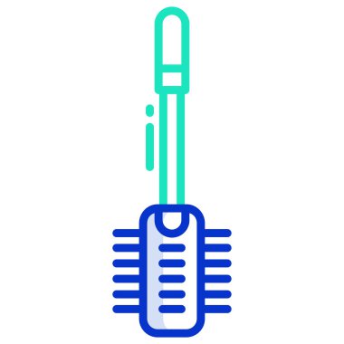 tuvalet fırçası beyaz arkaplanda basit vektör simgesi