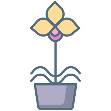 Çiçek. Web simgesi basit illüstrasyon