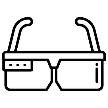 Beyaz arkaplanda Akıllı Gözlük simgesi