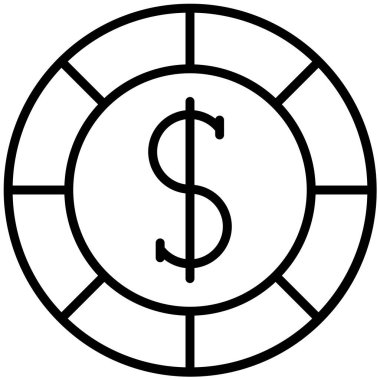 Para simgesi, vektör illüstrasyonu