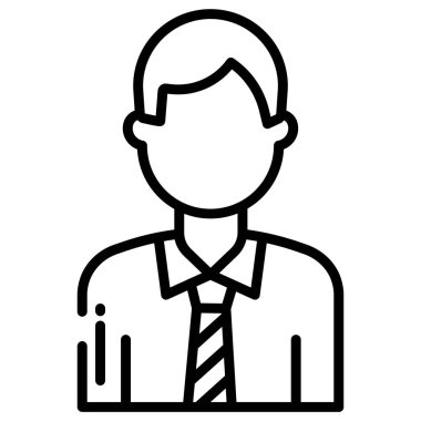 İş adamı. Web simgesi basit tasarım