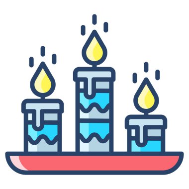 Mumlar. Web simgesi basit illüstrasyon