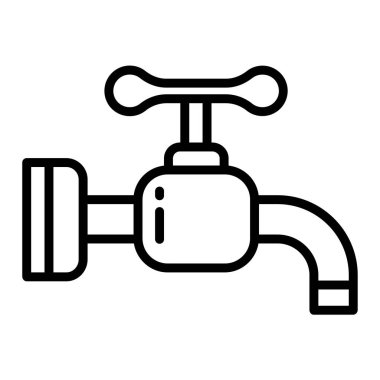 Beyaz arkaplanda su basit vektör simgesi