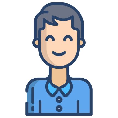 Adamım. Web simgesi basit illüstrasyon