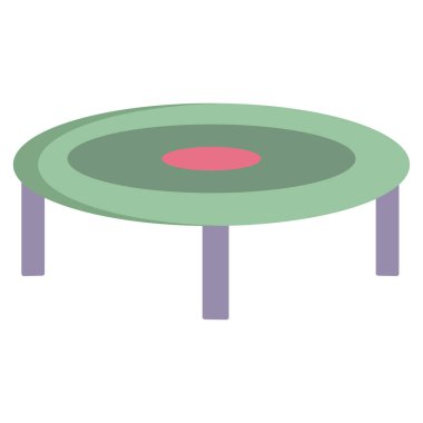 Trampolin web simgesi basit vektör illüstrasyonu