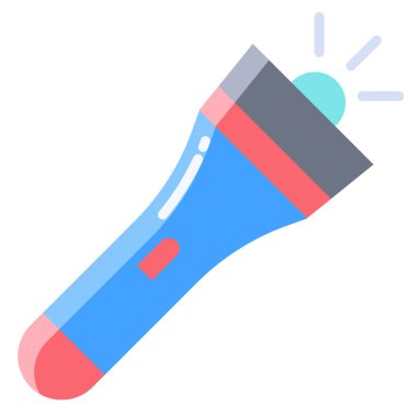 Meşale ışığı web simgesi basit vektör illüstrasyonu