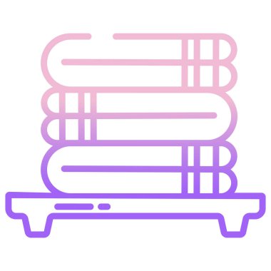 Beyaz arkaplanda basit vektör simgesi havluları