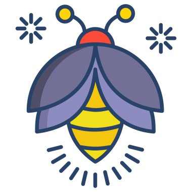  Firefly ikon vektör çizimi