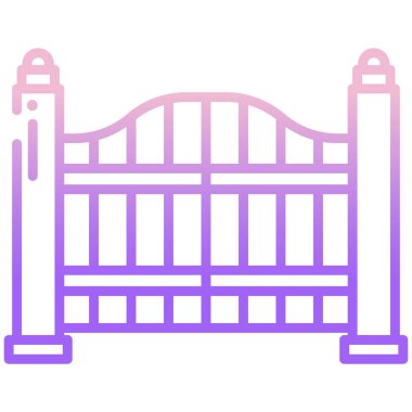 Geçit simgesinin vektör illüstrasyonu