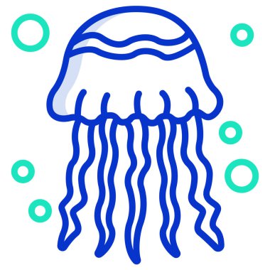 Basit vektör simgesi, balığın çizimi