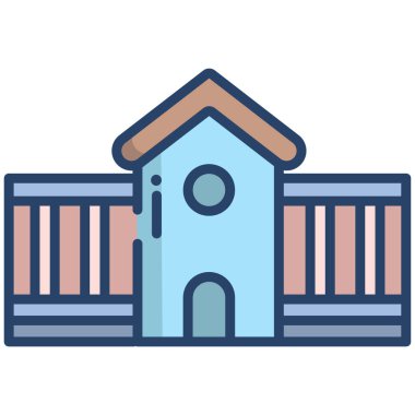 Ev. Web simgesi basit illüstrasyon