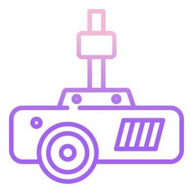 projektör web simgesi, vektör çizim 