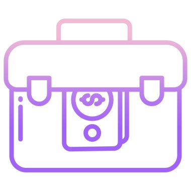 Çanta. Web simgesi basit tasarım