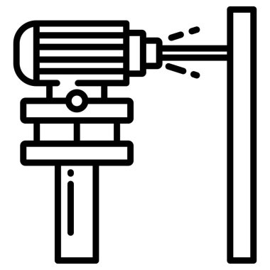 matkap simgesi. Web için boru vektör simgelerinin özet çizimi