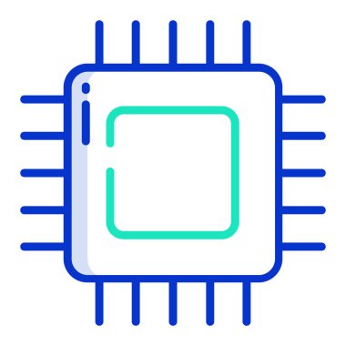 İşlemci. Web simgesi basit illüstrasyon