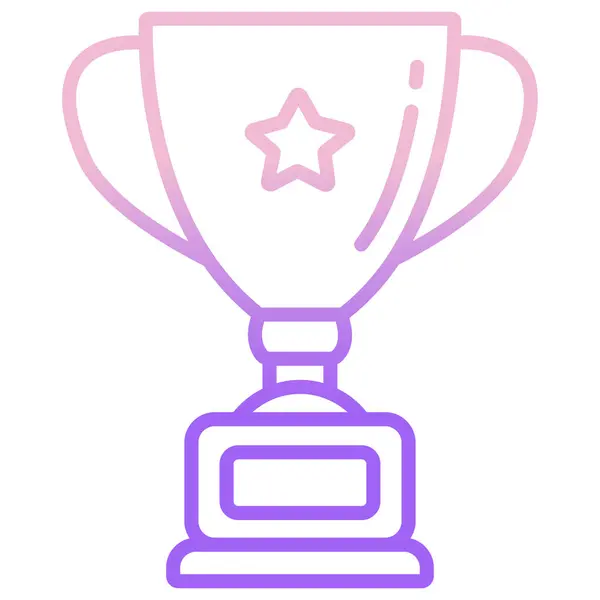 Trophy Web Ikon Egyszerű Vektor Illusztráció — Stock Vector