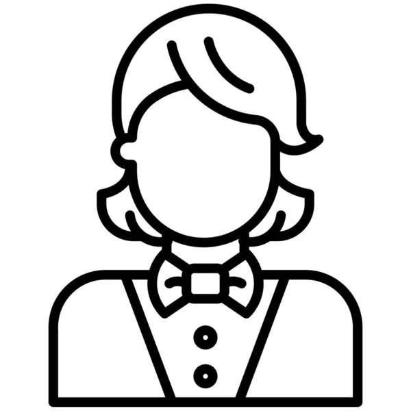 Une Femme Icône Web Illustration Simple — Image vectorielle