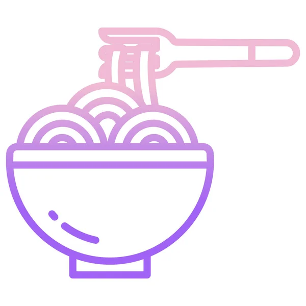 Einfaches Vektor Symbol Abbildung Von Spaghetti — Stockvektor