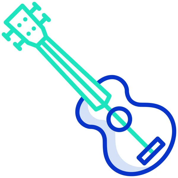 Ukelele Web Ikon Egyszerű Vektor Illusztráció — Stock Vector