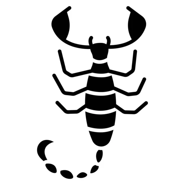 Simple Vector Icon Illustration Scorpion — Stock Vector