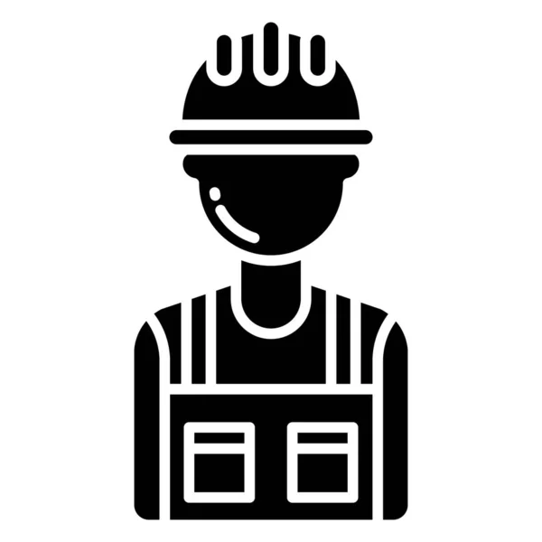 Worker Icon Outline Illustration Builder Vector Icons Web — Stock Vector